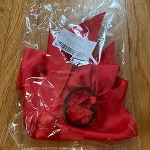 New lot of 4 red hair bows cheer bow softball bow